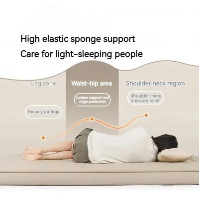 Naturehike Yugu C12 Comfort Automatic Inflatable Cushion With Inner Inflatable Pump - Beige Single (200*76*12)